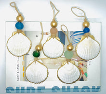 Load image into Gallery viewer, Gilded Scallop Coastal Holiday Ornament