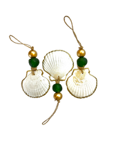 Load image into Gallery viewer, Gilded Scallop Coastal Holiday Ornament