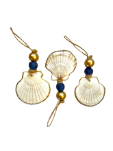 Load image into Gallery viewer, Gilded Scallop Coastal Holiday Ornament