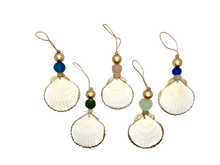 Load image into Gallery viewer, Gilded Scallop Coastal Holiday Ornament