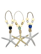 Load image into Gallery viewer, Sea Side Ornaments - Oyster or Starfish (Set of 3)