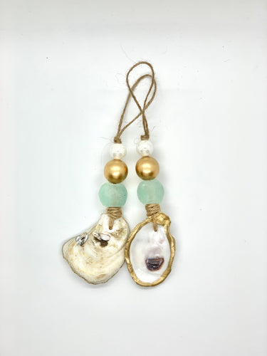 Gold Eco-Friendly - Sea Glass Ornaments (Set of 2)