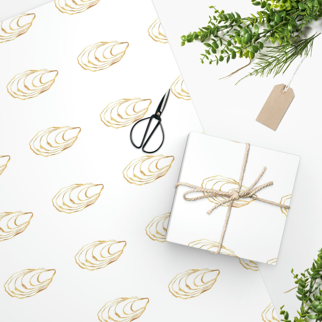 Gilded Oyster Wrapping Paper