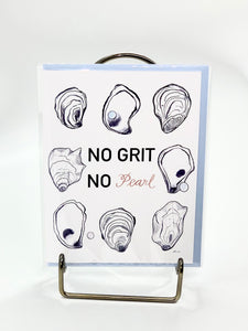 The Gilded Shell - No Grit No Pearl Greeting Card - Product Photo - 1