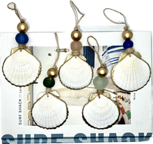 Load image into Gallery viewer, Gilded Scallop Coastal Holiday Ornament